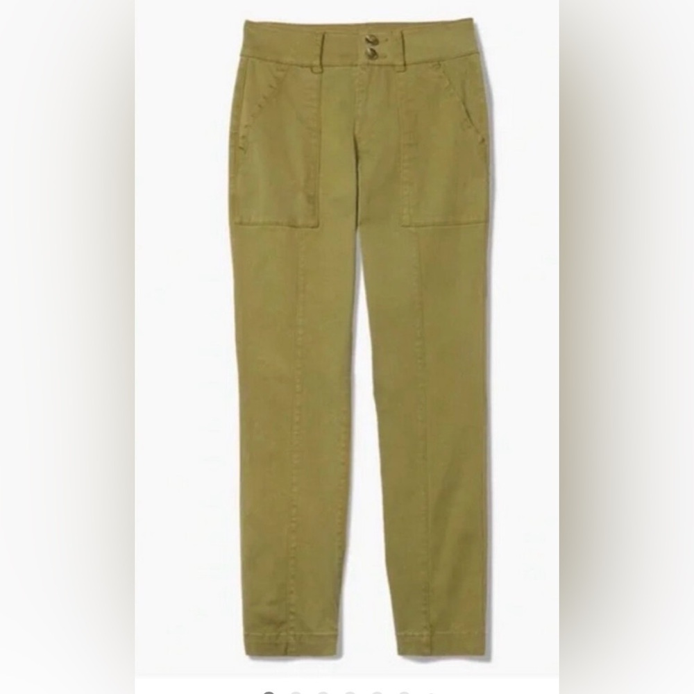 CAbi Olive Cargo Slim Trousers